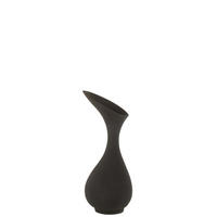VASE OLIVIA - Aluminium - Schwarz - S - Ø 22 cm - Schwarz, Metall (45cm) - J-Line