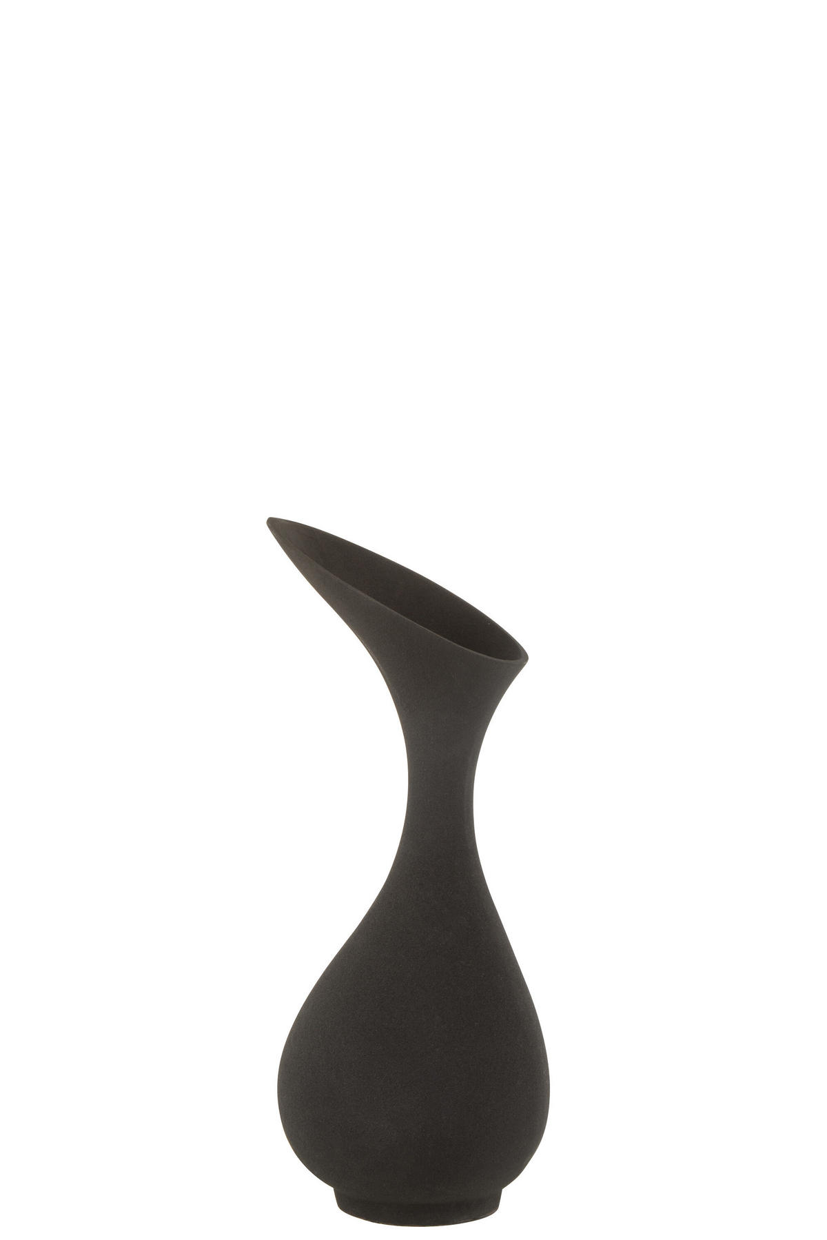 VASE OLIVIA - Aluminium - Schwarz - S - Ø 22 cm - Schwarz, Metall (45cm) - J-Line