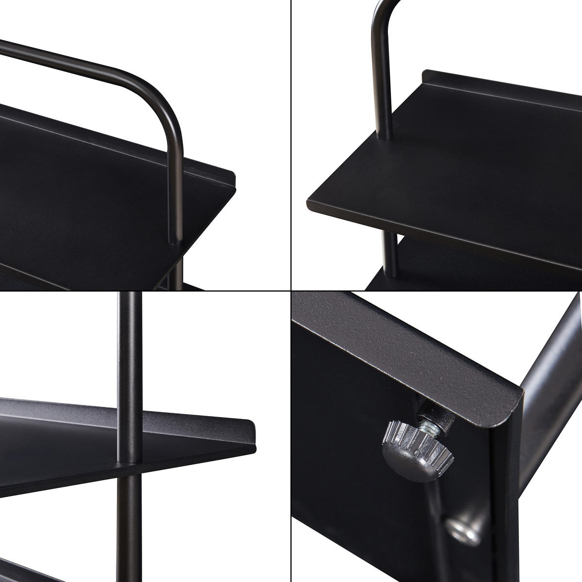 OBUVNÍK Poytya - černá, kov (60/119/32cm) - [en.casa]