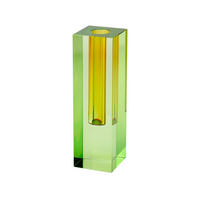 VASE Sari, Kristallglas, Grün, Gelb, 19.5 cm - Grün, Glas (19.5cm) - Gift Company