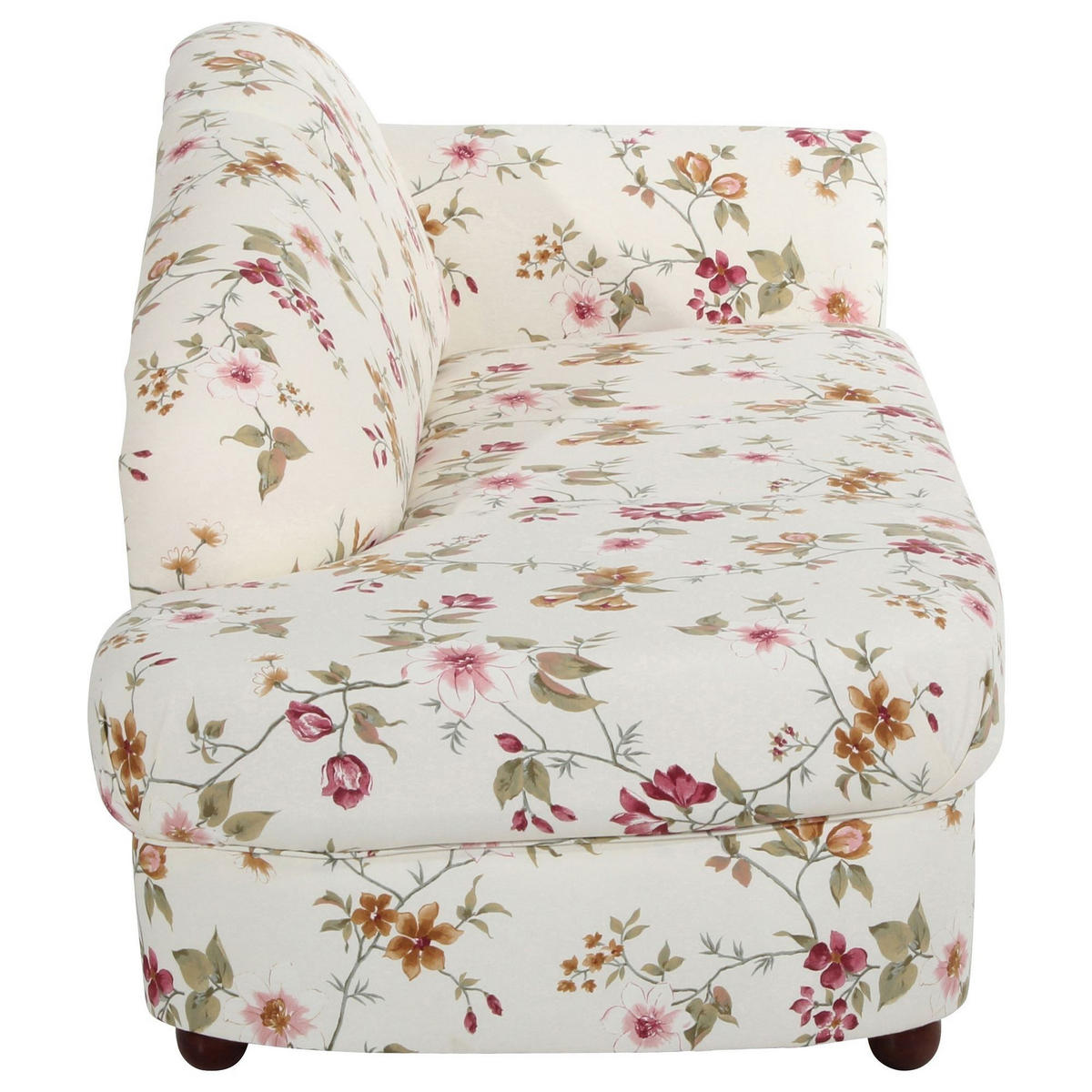 RECAMIERE Armlehne rechts Kama Bezug Flachgewebe Buche nussbaum dunkel / weiß - Weiß, Kunststoff (191/83/81cm) - 58aufmkessel