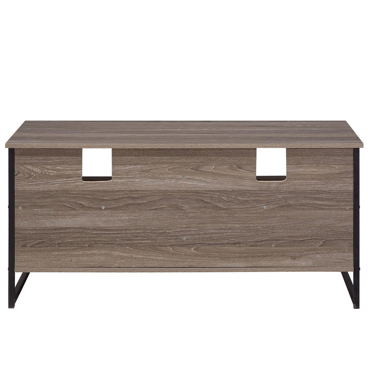 TV-MÖBEL Dunkelbraun, Schwarz CARLISLE 51/120/56 cm - Dunkelbraun, Holzwerkstoff (120/56/51cm) - Beliani