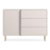 SIDEBOARD Loppa Kaschmirbeige 120 cm - Beige/Goldfarben, Holzwerkstoff/Metall (120/85/40cm) - Selsey