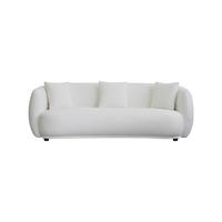 SOFA RADA Cremeweiß Webstoff - Creme/Schwarz, Textil (209/83/109cm) - KAWOLA