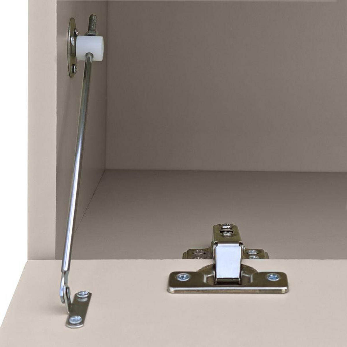 TV-MÖBEL 160 cm beiges, wandmontiertes mit Lattenrost - LEYA - Beige, Holzwerkstoff (160/29/32cm) - Sicaan