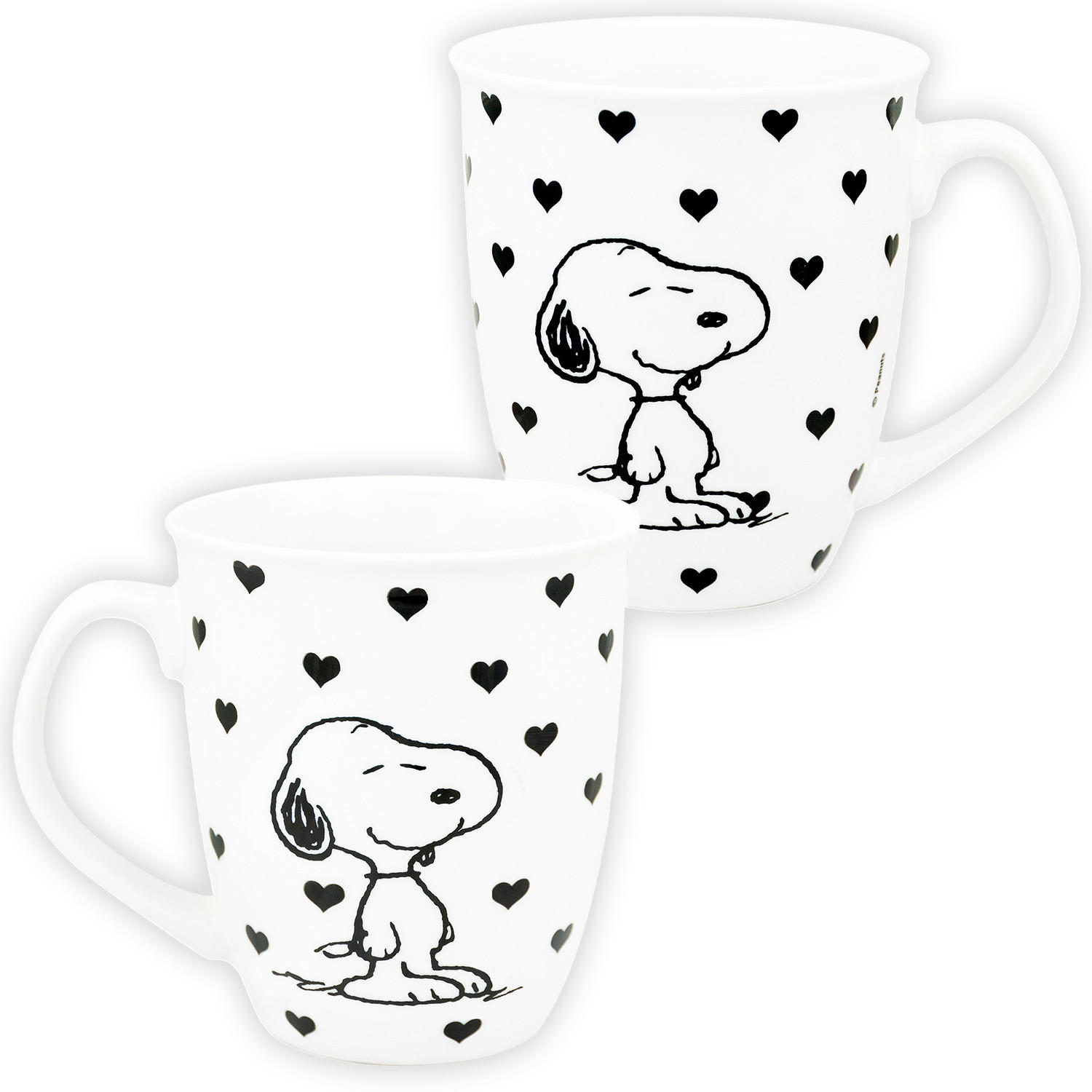 KAFFEEBECHER The Peanuts Snoopy Herzen Weiß 280 ml - Multicolor, Keramik (0.28L) - United Labels