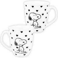 KAFFEEBECHER The Peanuts Snoopy Herzen Weiß 280 ml - Multicolor, Keramik (0.28L) - United Labels