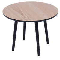 BEISTELLTISCH Rund Schwarz 50 x 50 x 37 cm - Schwarz, Holz (50/50/37cm) - Nordlys