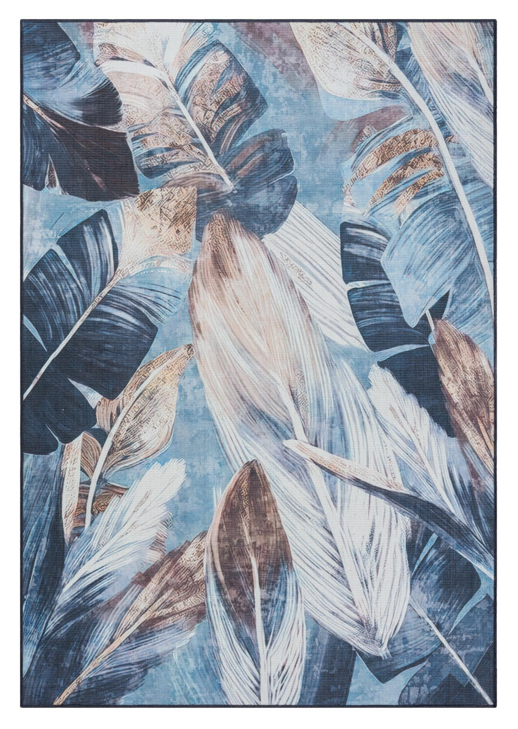TEPPICH Nixie Dunkelblau,Sandfarben,Pastellblau 160/230 cm - Dunkelblau, Textil (160/230cm) - My-Rug