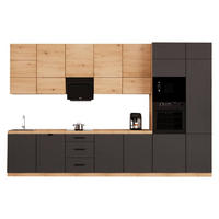 KÜCHENZEILE 400 cm - Langen KL21-M400 - in Grau / Artisan Eiche - Eiche Artisan/Grau, Holz (400/248/58cm)