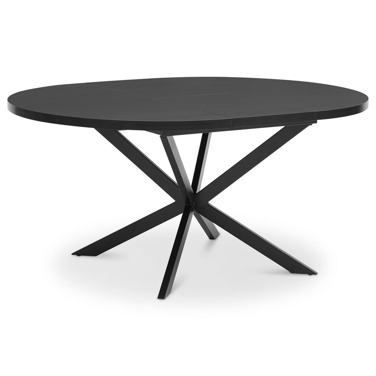 ESSGRUPPE TOLEDO - Schwarz, Holzwerkstoff/Metall (120/75/120cm) - IDIMEX