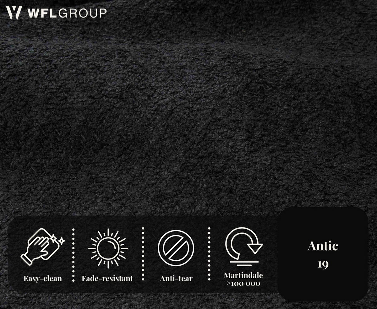 SCHLAFSOFA Milla mit Bettkasten, Schwarz 205/97/85 cm - Schwarz, Textil/Metall (205/97/85cm) - WFL GROUP