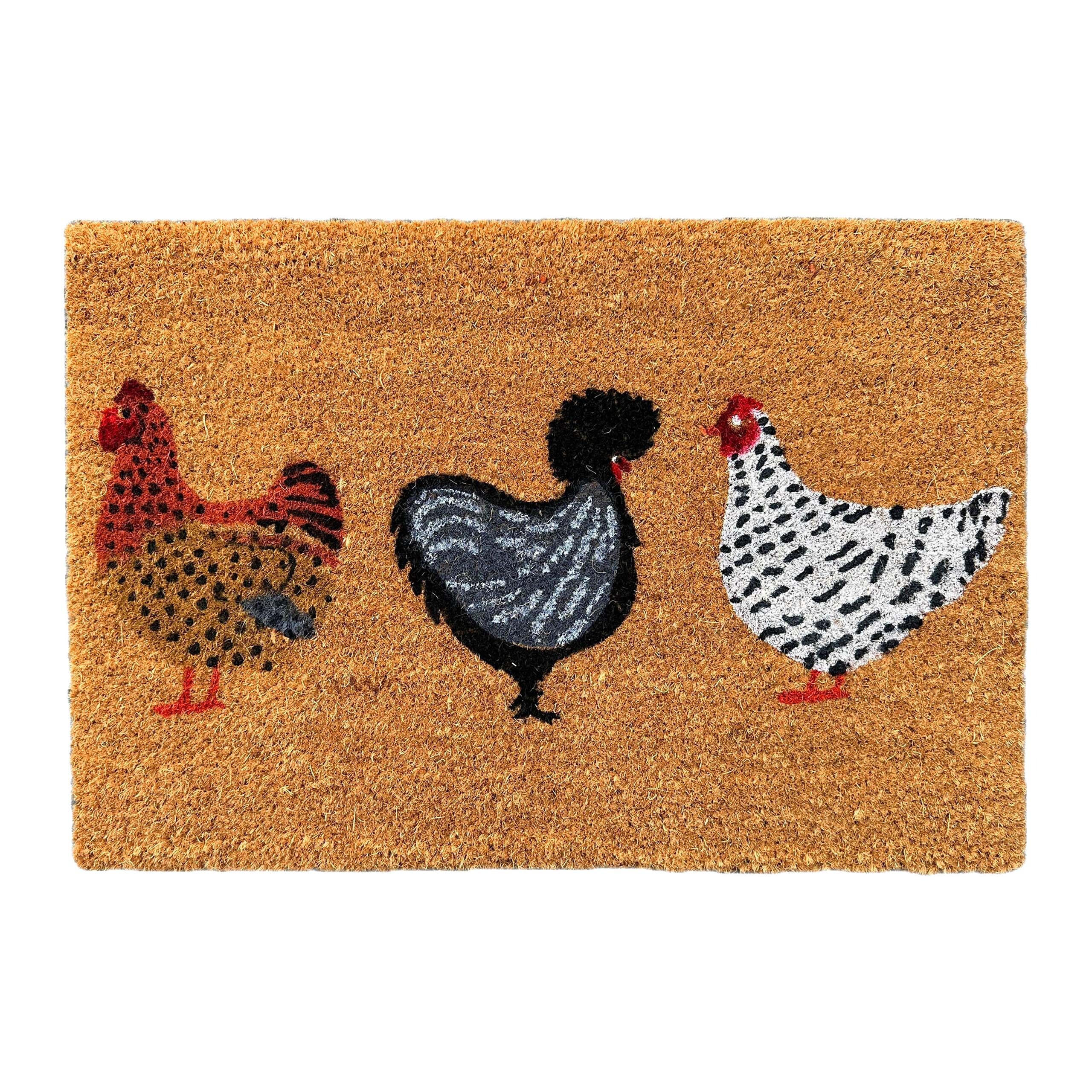 ROHOŽKA Prírodná kokos zvierací motív 60x40 cm - viacfarebná, textil/plast (60/40cm) - Relaxdays