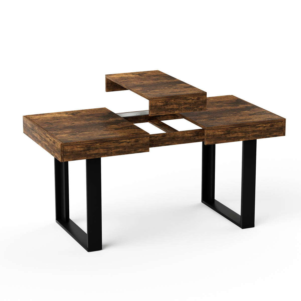 ESSTISCH ausziehbar 120-160/80/76 cm im Retro-Stil DE-39971 Rustikal-Braun - Braun, Holzwerkstoff (75/120/75cm) - ComfortXL