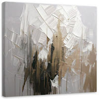 LEINWANDBILD Abstraktion Textur Neutrale Farben 60x60cm - Grau, Textil (60/60cm) - Feeby