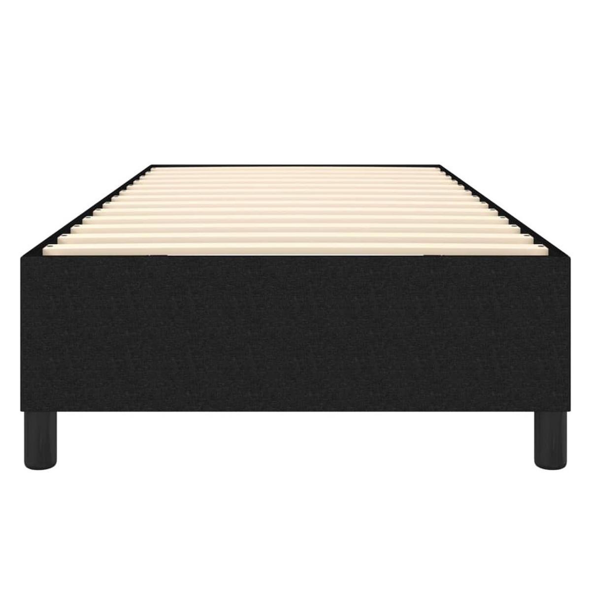 BETT mit Lattenrost ohne Matratze, 90/200 cm, 35 cm Hoch aus Stoff, Schwarz - Schwarz, Holz/Textil - vidaXL