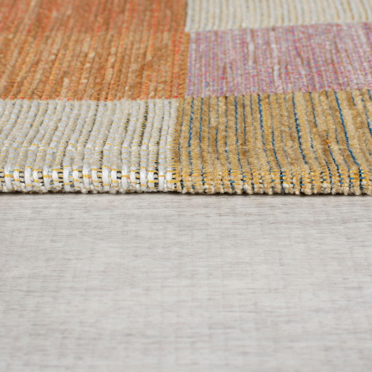 TEPPICH COQUET, geometrisch, Orange-Natur, 155 x 230 cm - Orange, Textil (155/230cm) - KADIMA DESIGN