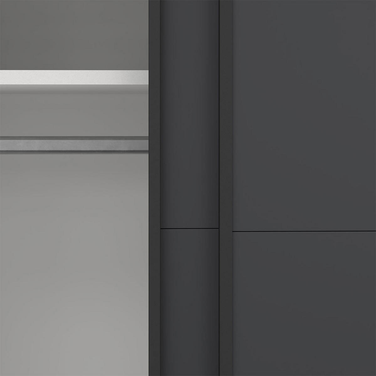 SCHIEBETÜRENSCHRANK, Bergamo, Grau, Holzwerkstoff, 179 x 67 x 221 cm - Grau, Holzwerkstoff (179/221/67cm) - ebuy24