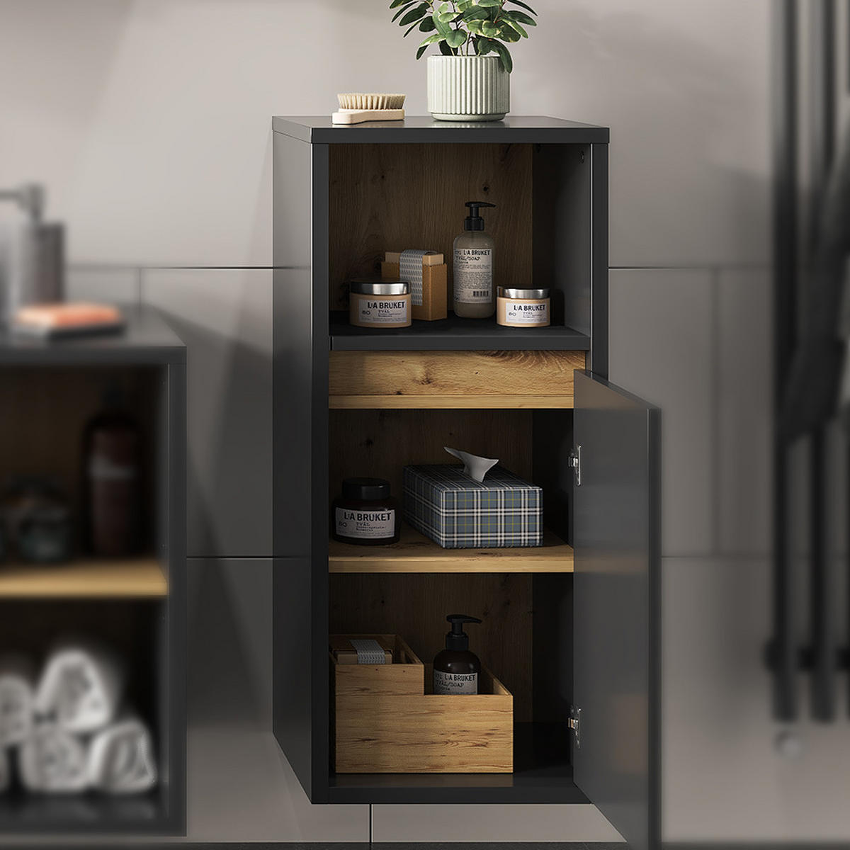 Anthrazit, Holzwerkstoff (33/80/38cm) - Vicco