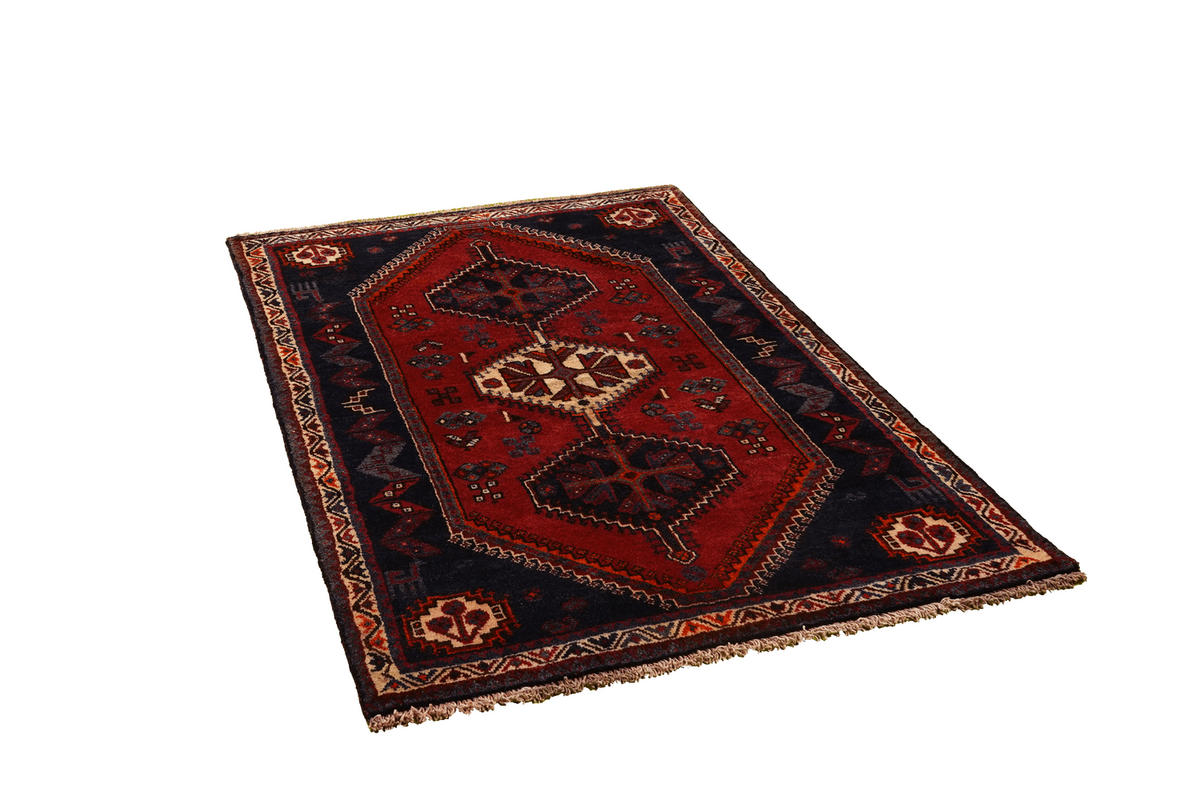 TEPPICH Gashgai Rot 155/108 cm Schurwolle - Rot, Textil (108/155cm) - Looma