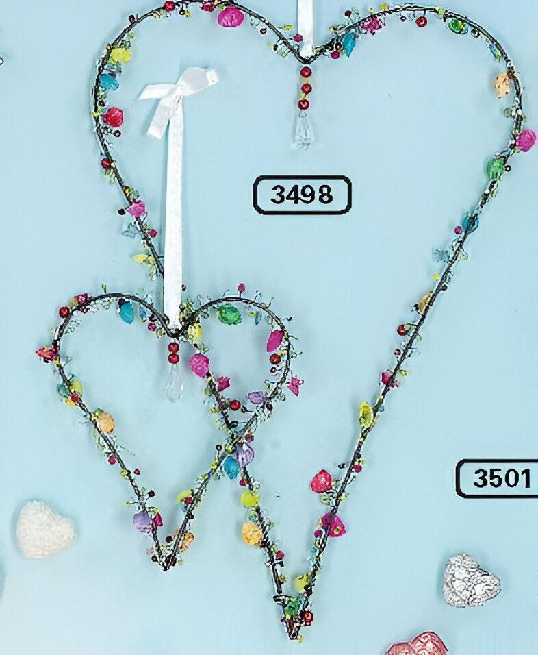 ZIERHÄNGER Herzen 2er-Set - Multicolor, Metall (29/44/1cm) - FURNARO