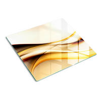 GLASPLATTE 60x52 cm Abstrakte Wellen - Braun, Glas (60/0.4/52cm) - TULUP