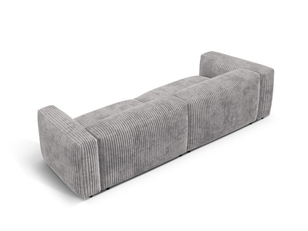 MODULARES-SOFA Martina aus Cord hellgrau 4 Sitzplätze - Hellgrau, Textil (320/75/106cm) - Micadoni