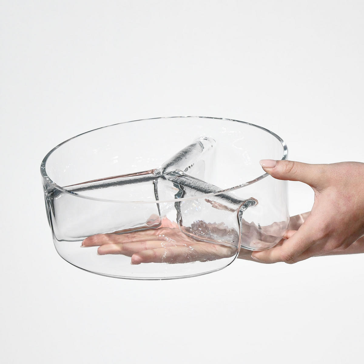 SALATSCHÜSSEL, 1 Stk., 24 cm, Handgemacht - Transparent, Glas (24/8/24cm) - Krosno Glass