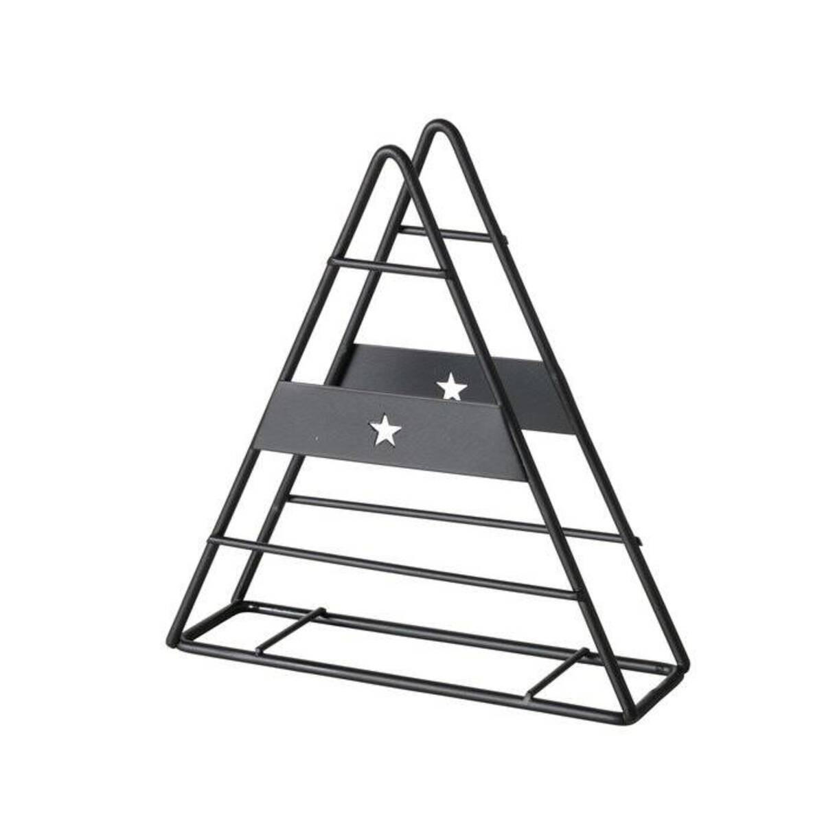 SERVIETTENHALTER Tannenbaum Kaya - Schwarz, Metall (14/15/4cm) - Boltze Home