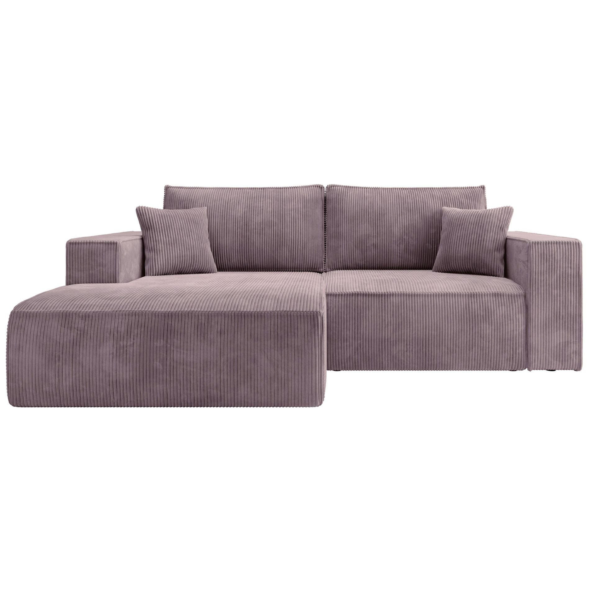 Selsey ROHOVÁ POHOVKA Farese Mini mauve, s manšestrovým potahem, levá