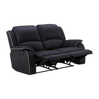 RELAXSOFA - 2 Personen - stoff - schwarz Hernani - Schwarz, Textil (158/99/96cm) - Vente-Unique