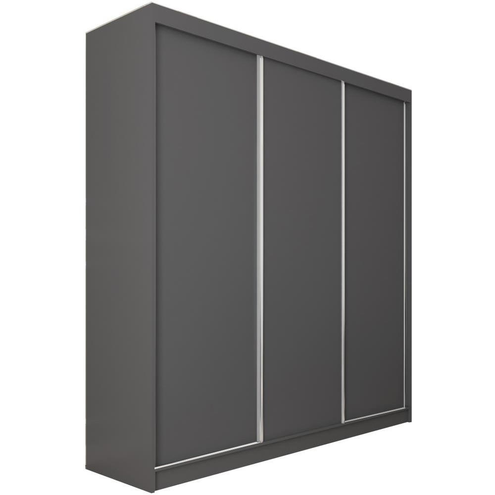 SCHWEBETÜRENSCHRANK Mario 240/216/61 graphit - Graphitfarben, Holzwerkstoff (240/216/61cm) - Beautysofa