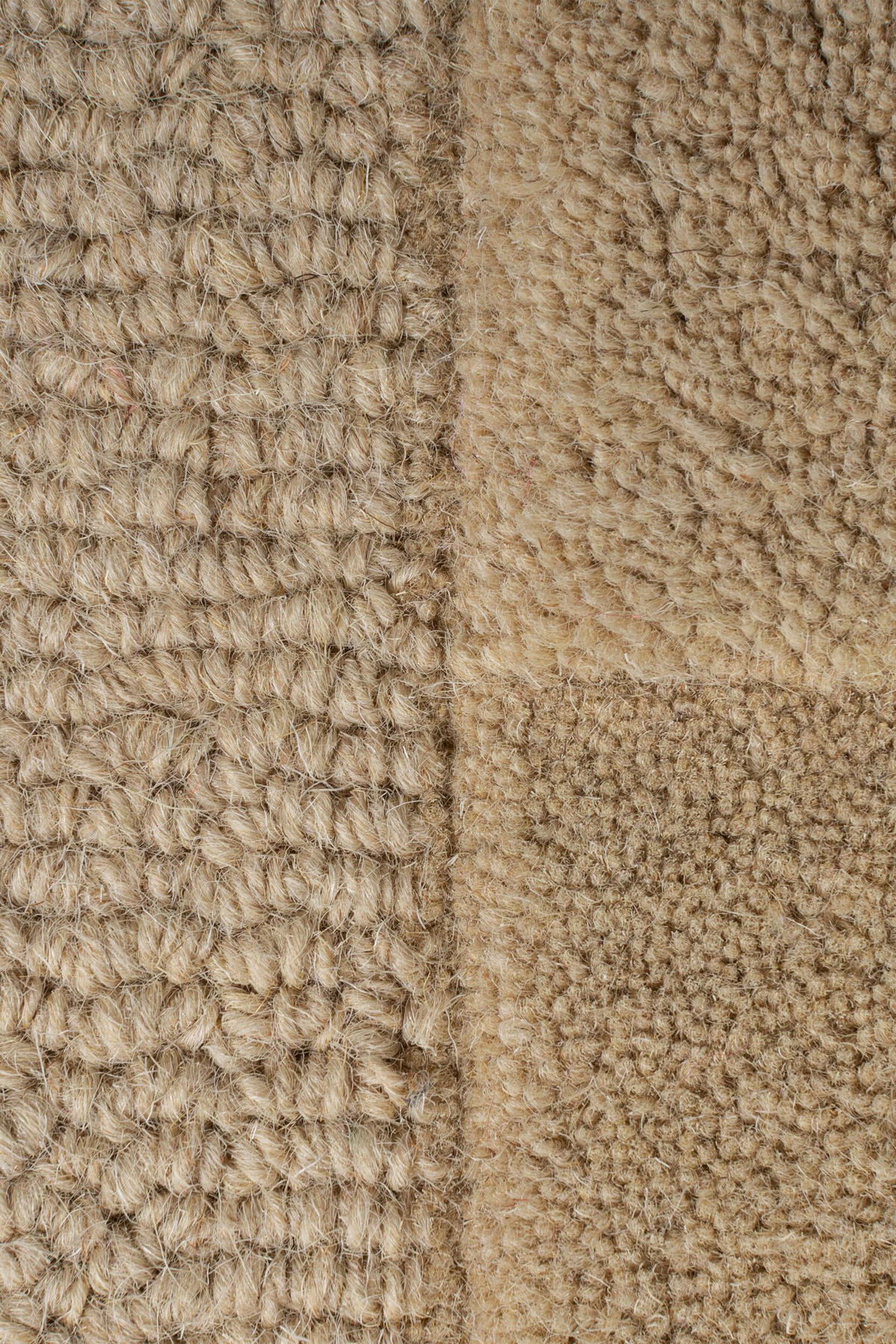 WOLLTEPPICH Geometrisches-Design, naturfarben DEBEN NOAH, Braun 160x230 cm - Braun, Textil (160/230cm) - KADIMA DESIGN