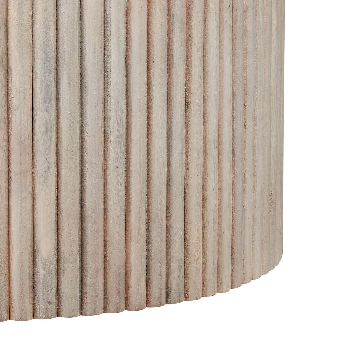 COUCHTISCH Mangoholz hellbraun 70 cm mit Stauraum Kirkwood - Hellbraun, Holz (70/70/37cm) - Beliani
