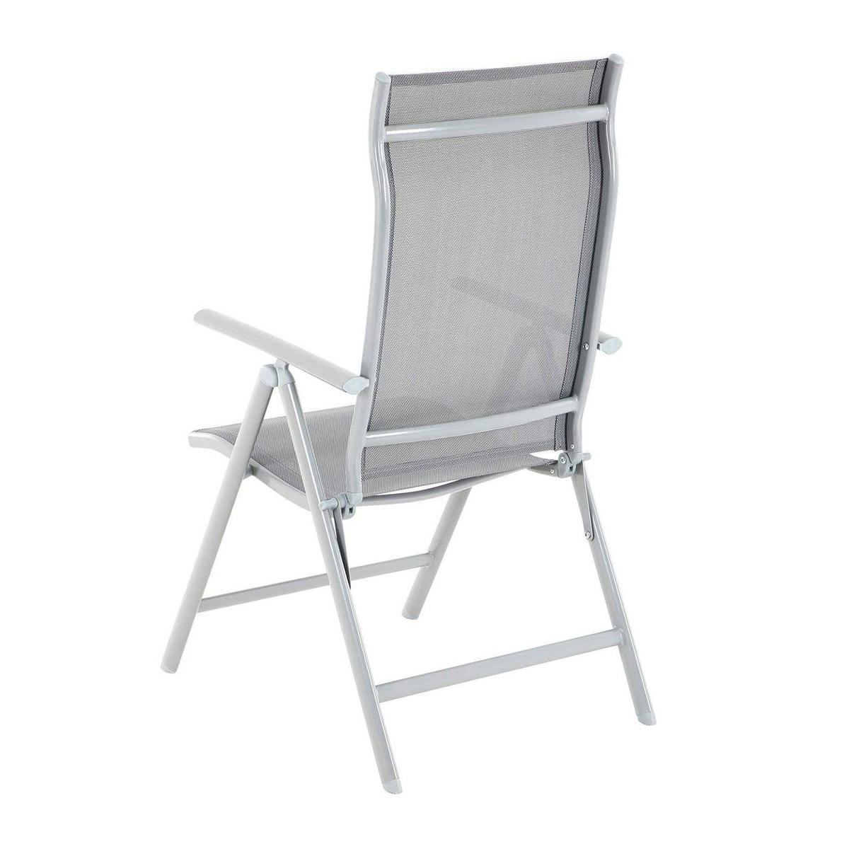 GARTENSTUHL KLAPPSTUHL 2ER-SET - Grau, Metall (70/106/56cm) - Hansiro