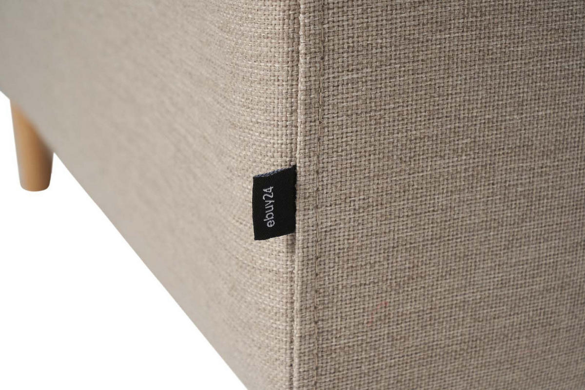 ECKSOFA Stoff sandfarben - Sandfarben, Textil (290/177cm) - ebuy24