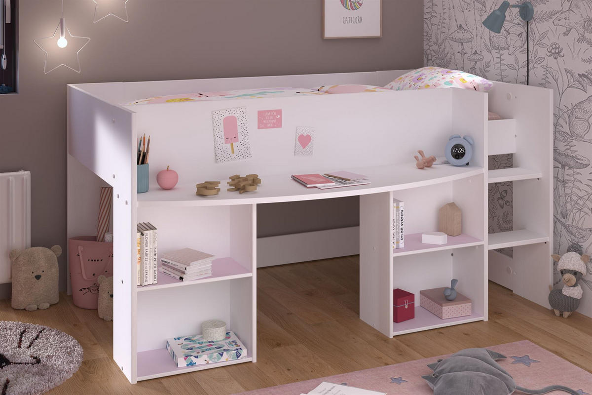 HOCHBETT Parisot Pirouette 1 90x200 Holznachbildung Weiß - Weiß, Kunststoff (90/200cm) - 58aufmkessel