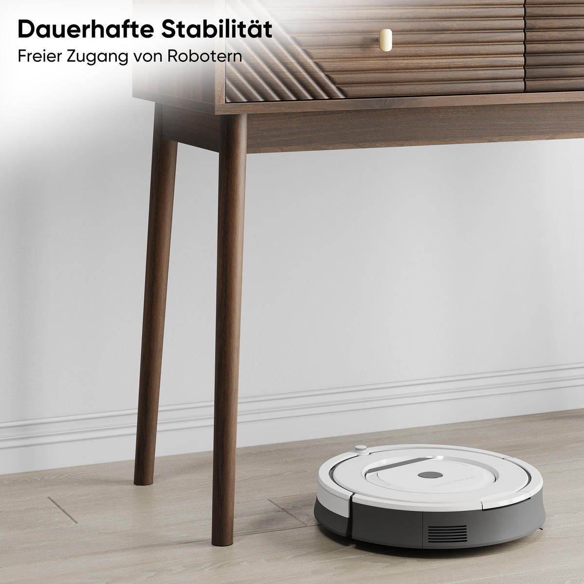 SCHMINKTISCH mit 2 Schubladen in Walnussoptik - Braun, Holzwerkstoff (35/100/80cm) - Urban Meuble