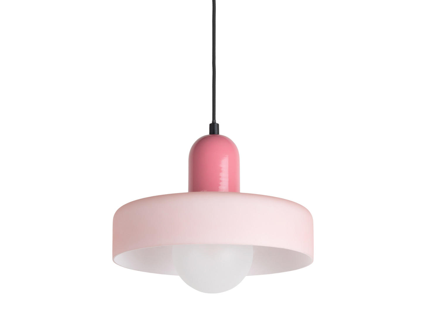 HÄNGELEUCHTE Opaco Grato Rosa 25/25/23 cm - Pink, Glas (25/25/23cm) - Leitmotiv