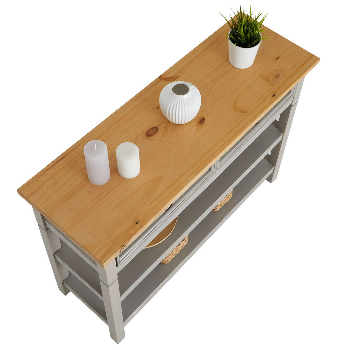 KONSOLENTISCH TEQUILA - Braun/Grau, Holz (37/110/78cm) - IDIMEX