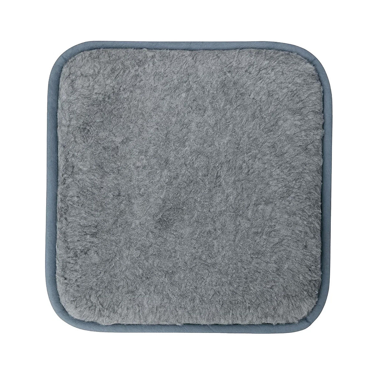 SITZKISSEN Merino Schurwolle Weiches Wollkissen Rechteckig 40/40 cm - Grau, Fell (40/40cm) - Provellus