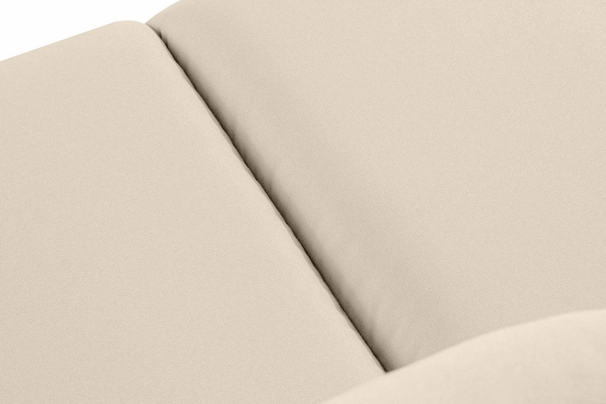 GARTENSOFA RAMBE 3-Personen mit Kissen, Weiß/Cremeweiß - Creme/Weiß, Textil/Metall (225/80/80cm) - KONSIMO®