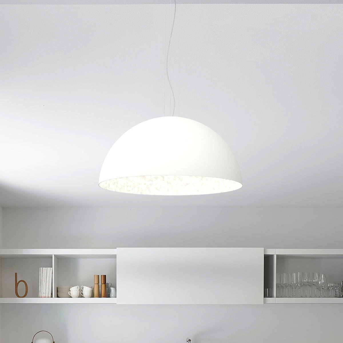 HÄNGELEUCHTE - Weiß, Metall (80/80/40cm) - Lumicom