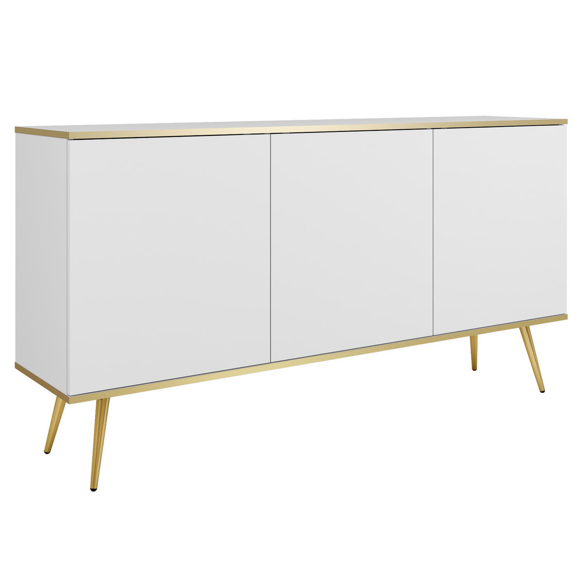 SIDEBOARD VENEZIA 160/85/39cm 3 Türen Weiß - Weiß, Holzwerkstoff (160/85/39cm) - MASSENO