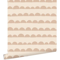 TAPETE grafisches Motiv 50 x 900 cm - Beige, Papier (50/0.1cm) - ESTAhome
