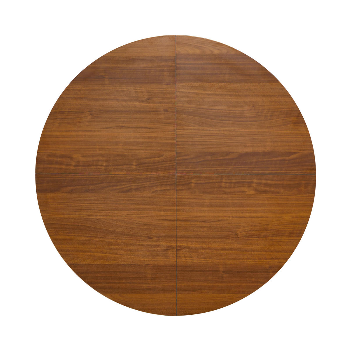 ESSTISCH 107/75 cm in Nussbaum-Optik mit 2 Ablagen und Metallgestell - Schwarz, Holzwerkstoff (107/107/75cm) - Flora Grace