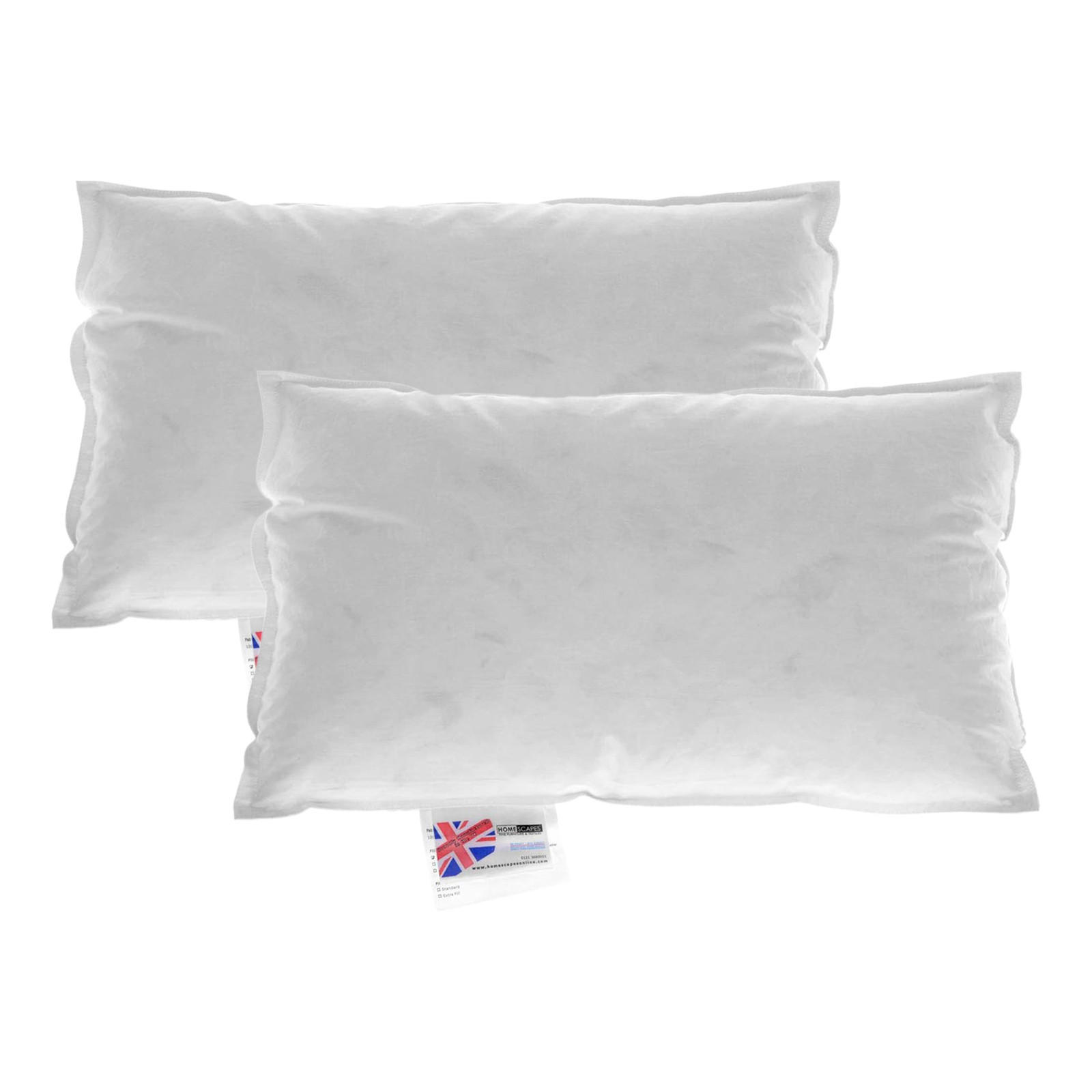 FÜLLKISSEN 2er-Set – 30/50 cm, Gänsefedern & Daunen - Weiß, Textil (30/50cm) - Homescapes