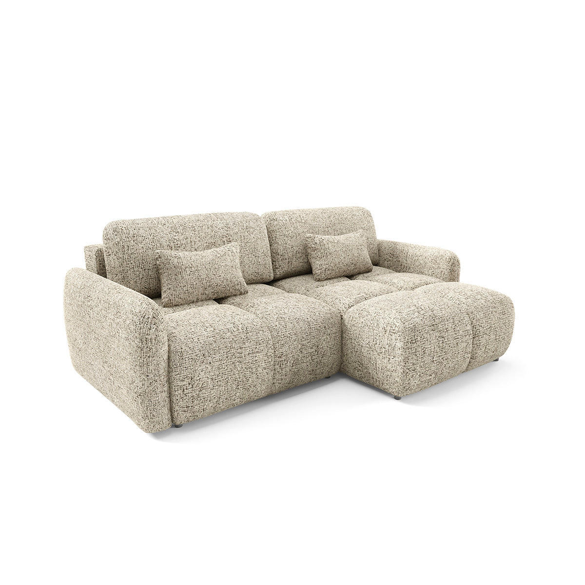 ECKSOFA Beige meliert - Beige, Holz (240/165cm) - Petits-meubles