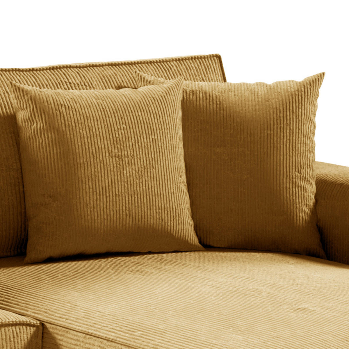 ECKSOFA Isaac 4 Sitzplätze Gelb - Gelb, Holzwerkstoff (294/185cm) - Petits-meubles