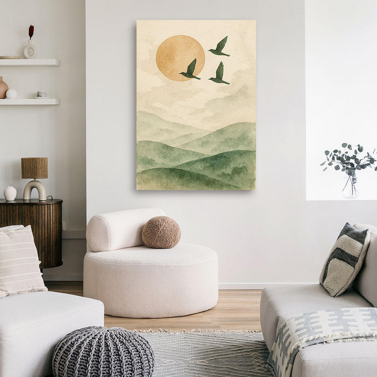 LEINWANDBILD Landschaften 70x100cm - Beige, Textil (70/100cm) - Feeby